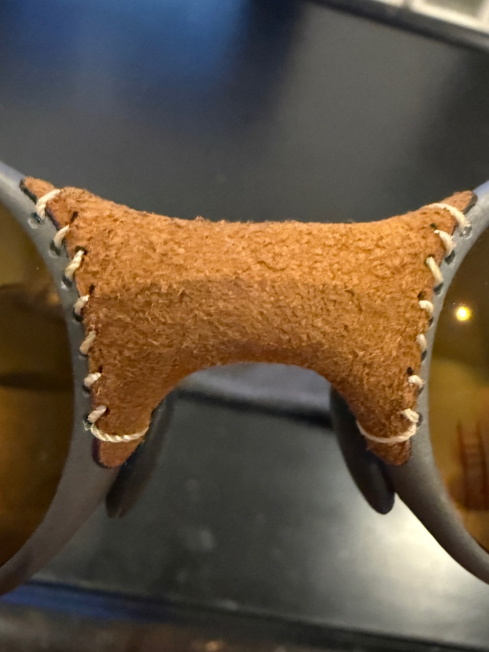 New Vintage Oakley X Metal Mars Leather Gold Iridium Lens Serial M*014011 - Picture 5 of 9